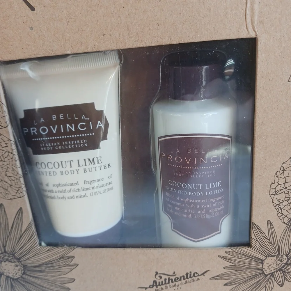 La Bella Provinicia Coconut Lime Body Bath Gift Set NEW